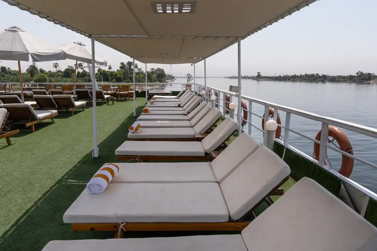 Sun deck of the MS Nile Crown I Nile Cruise Nile cruise